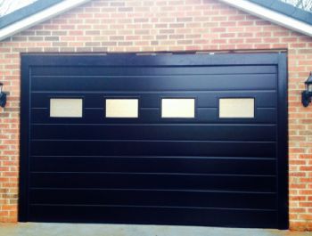 Alutech M-Ribbed Smooth sectional garage door